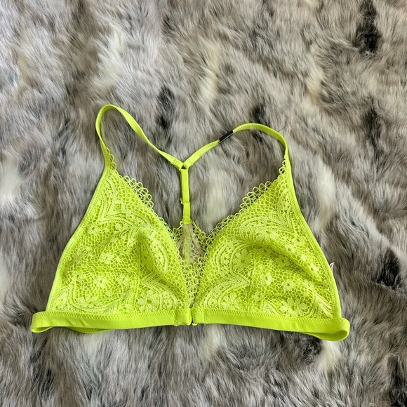 Victoria's Secret Other - New Victoria’s Secret Neon Green Lace Bralette sz medium M